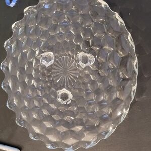 Fostoria Vintage Clear Glass Serving Platter